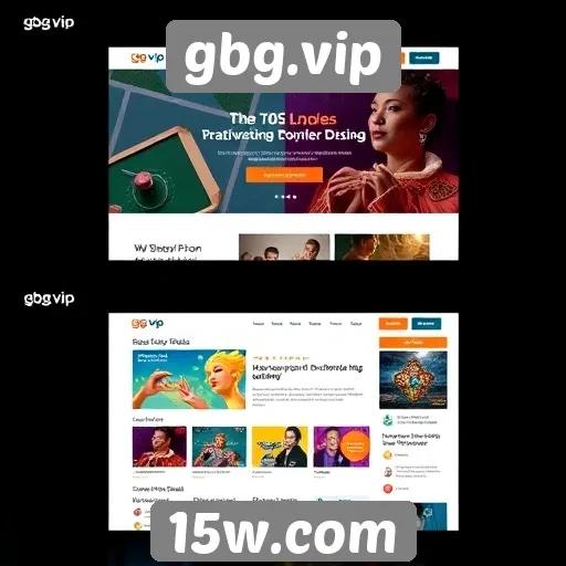 Evolução do design do site gbg.vip ao longo do tempo